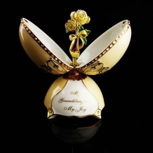 Musical Egg-music box-limited edition- Granddaughter-Yellow rose-Ardleigh Elliot